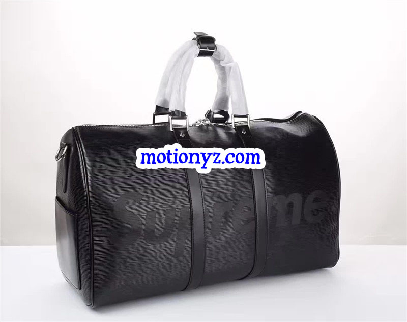 Supreme Black Duffel Travel Bag